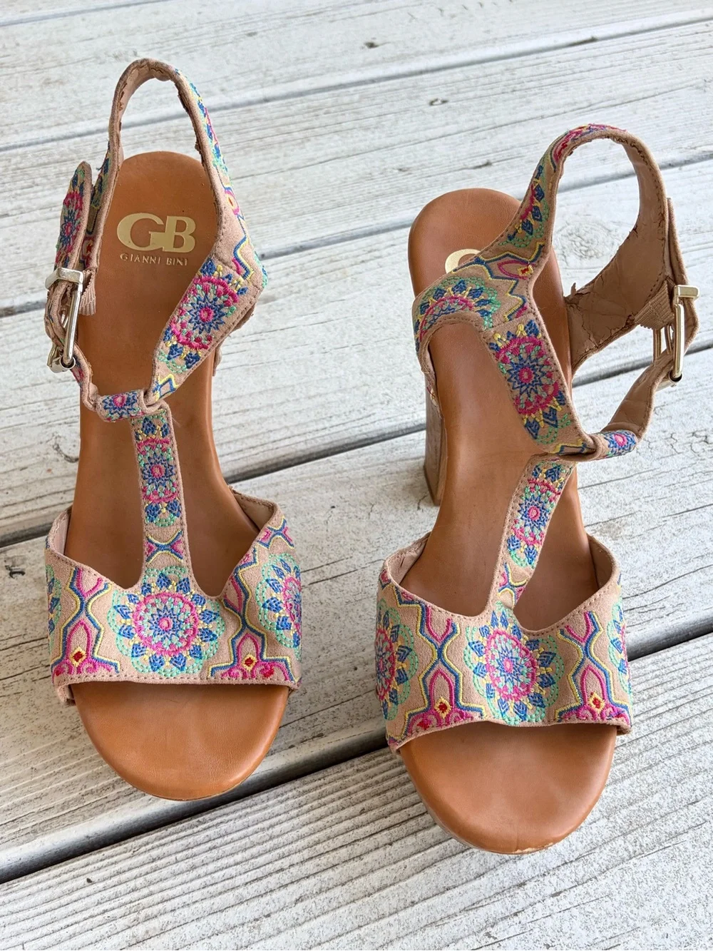 Gianni Bini Boho Platform Heel - Size 9 - Picture 2 of 10